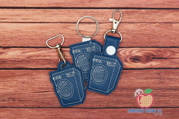 Washing Machine ITH Snaptab Keyfob