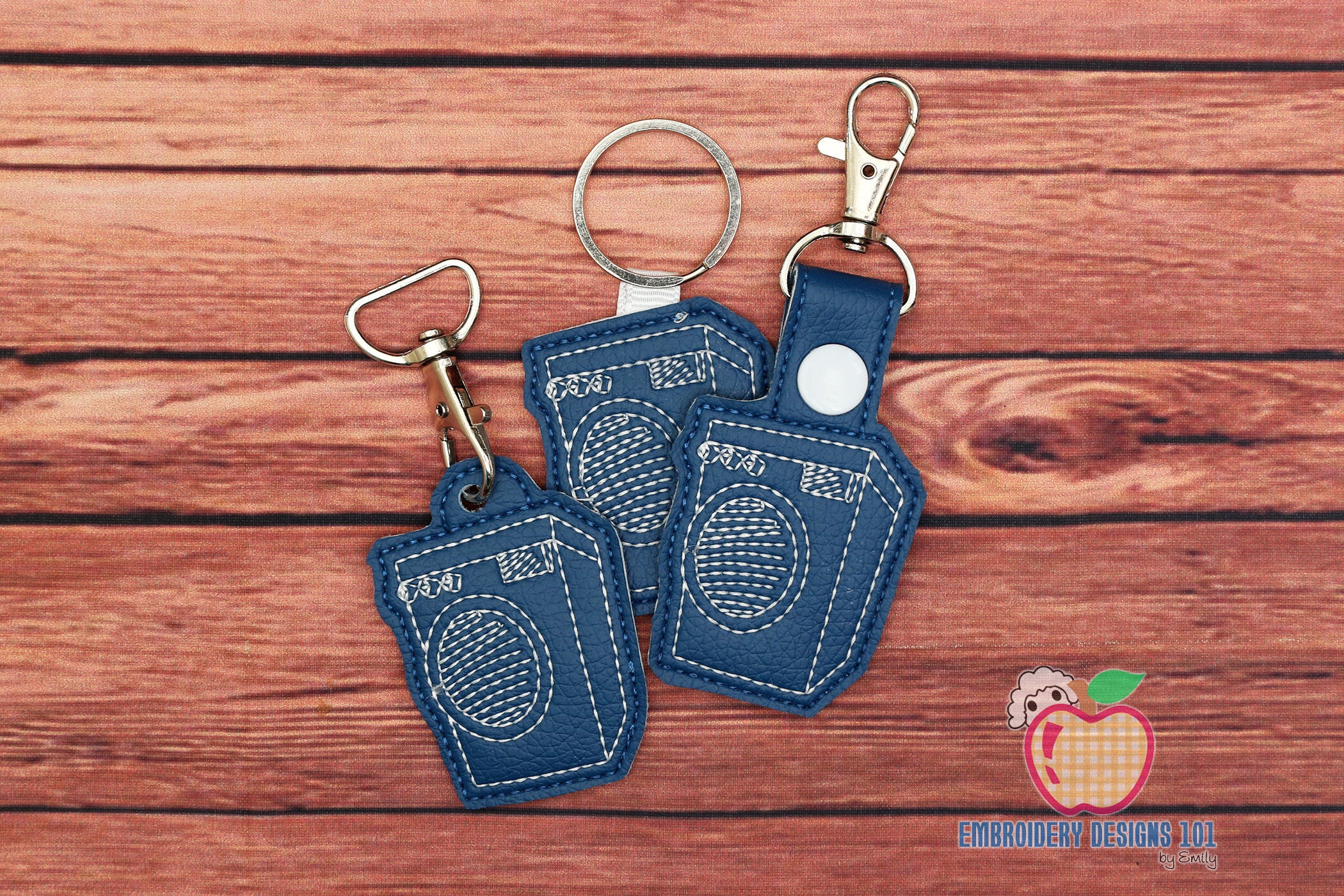 Washing Machine ITH Snaptab Keyfob
