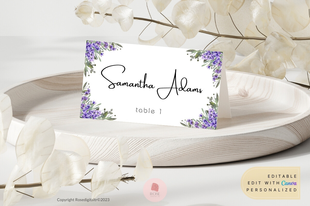 Wedding Place Cards Lavender