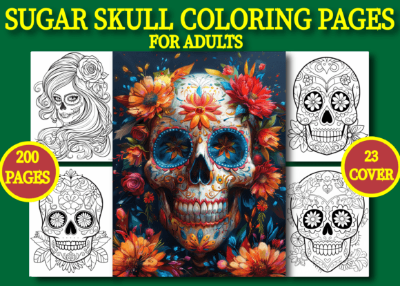 200 Sugar Skull Coloring Pages for Adult