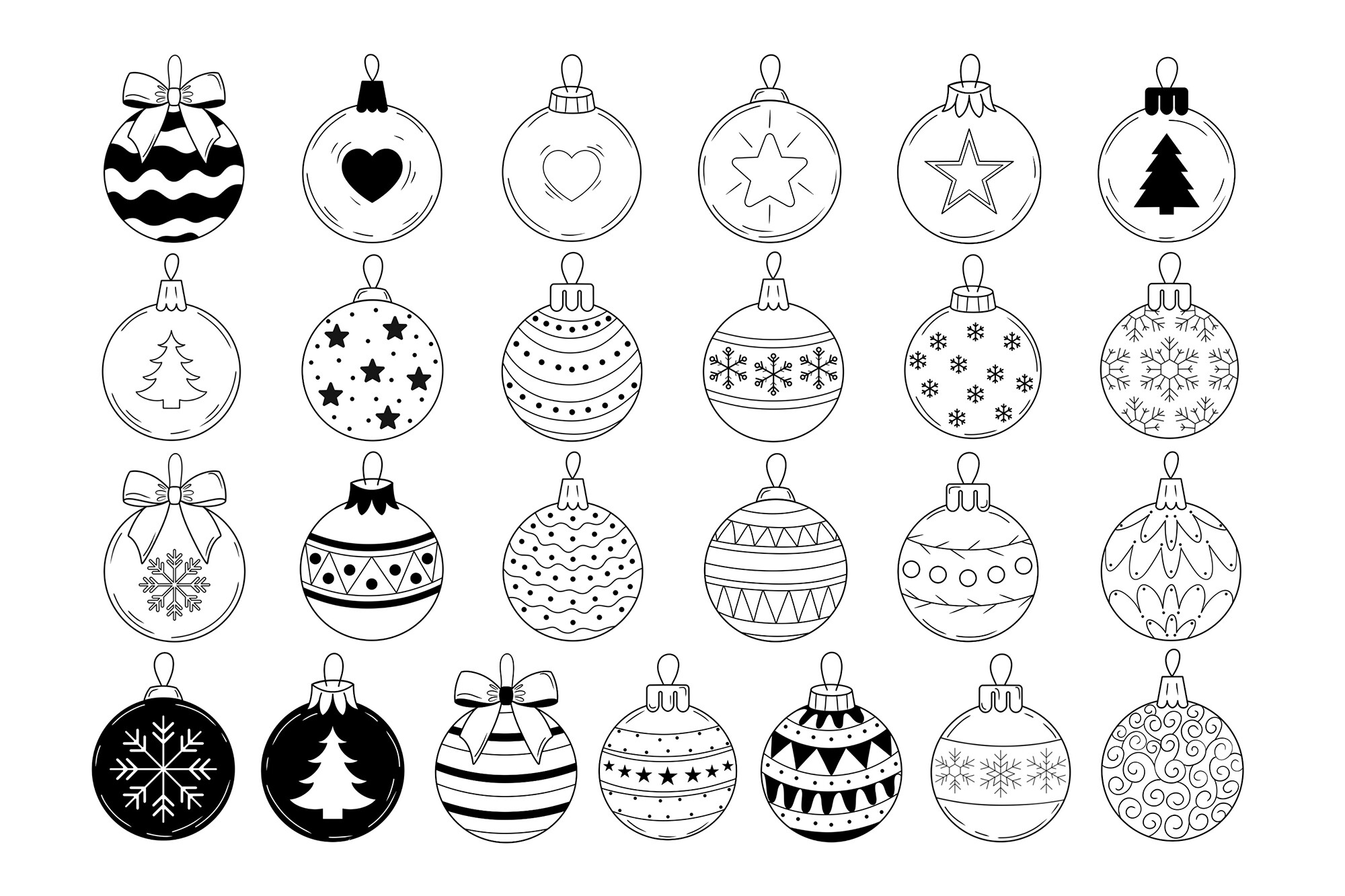 50 Christmas Balls Procreate Stamps Brus - photo 3