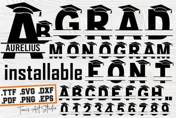 Grad Monogram Font - Preview 1