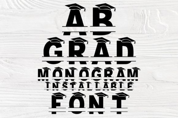 Grad Monogram Font - Preview 3