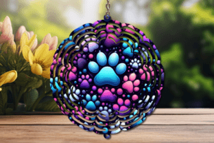 Animal Paws Wind Spinner Graphic by TCSP Designs · Creative Fabrica