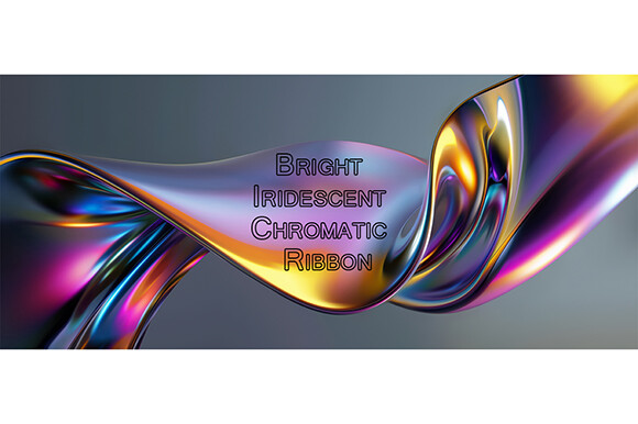 Bright Iridescent Chromatic Ribbon Graphic by BazziBa · Creative Fabrica