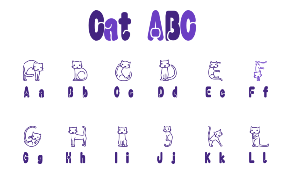 Cat Abc Font - Preview 1