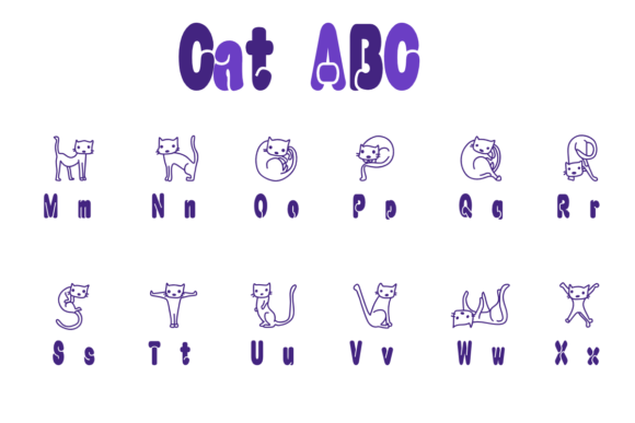 Cat Abc Font - Preview 2