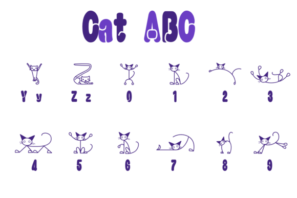 Cat Abc Font - Preview 3