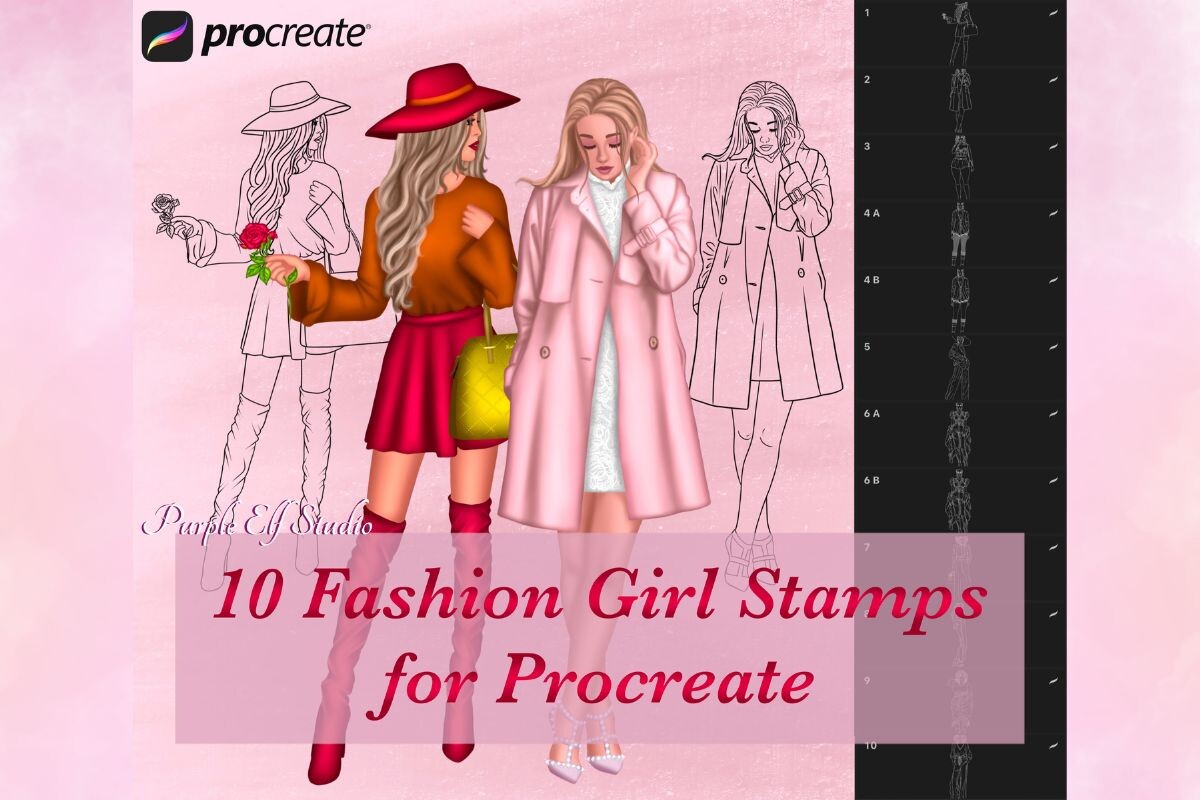 Fashion Girl Procreate Stamps - photo 1