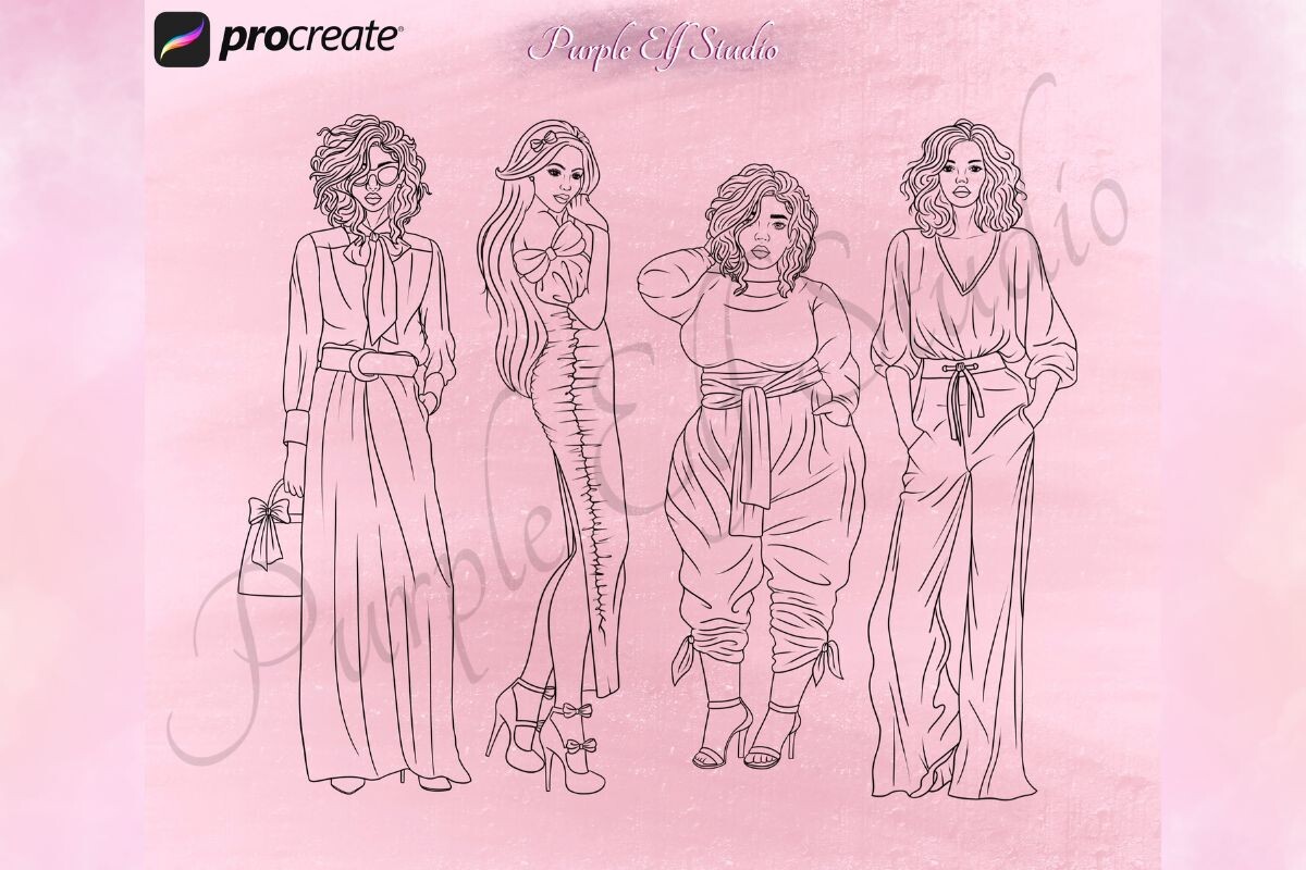 Fashion Girl Procreate Stamps - photo 4
