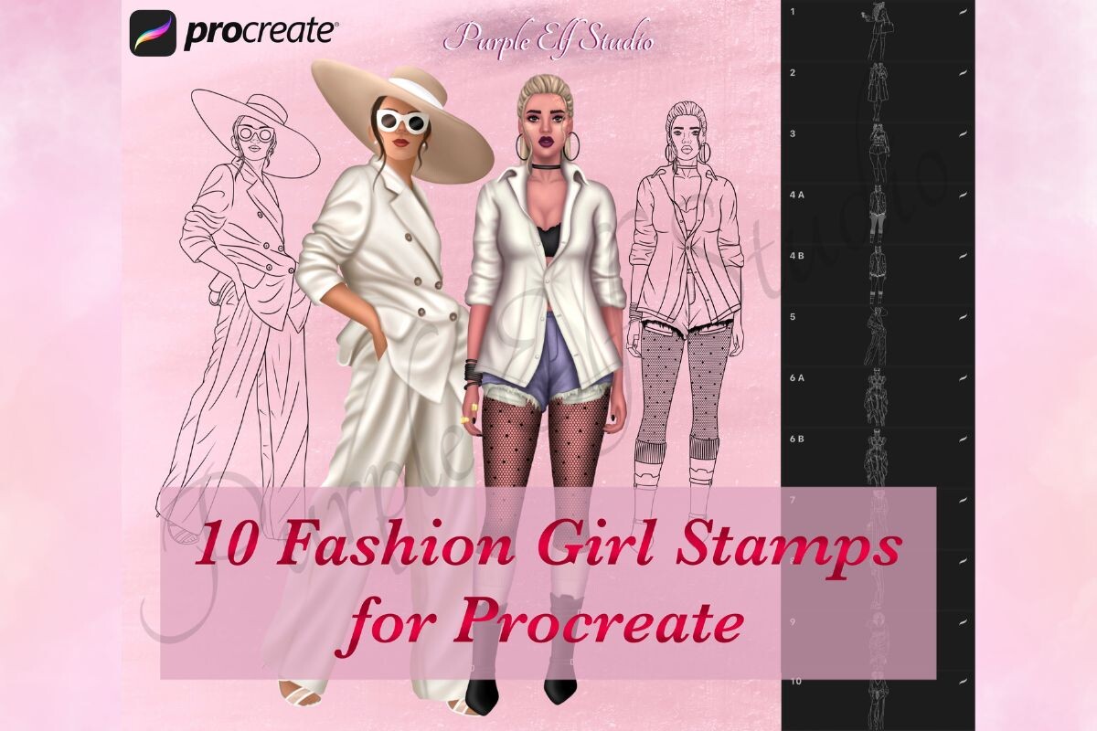 Fashion Girl Procreate Stamps - photo 6