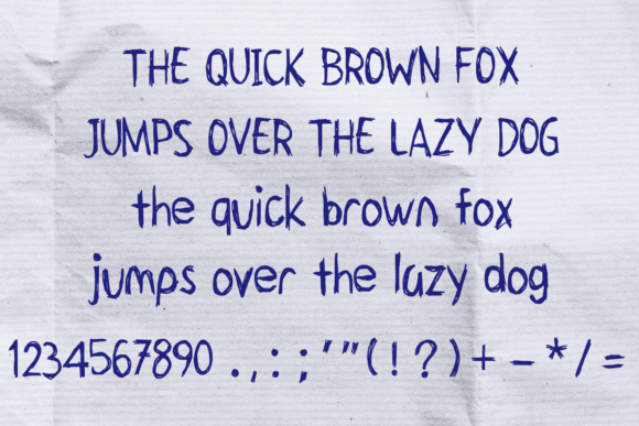 Hand Pen Scribble Font - Preview 3