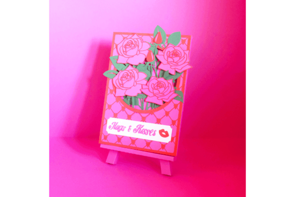 Hugs and Kisses Flower Card