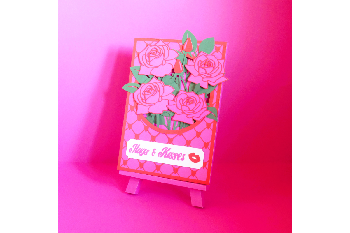 Hugs and Kisses Flower Card