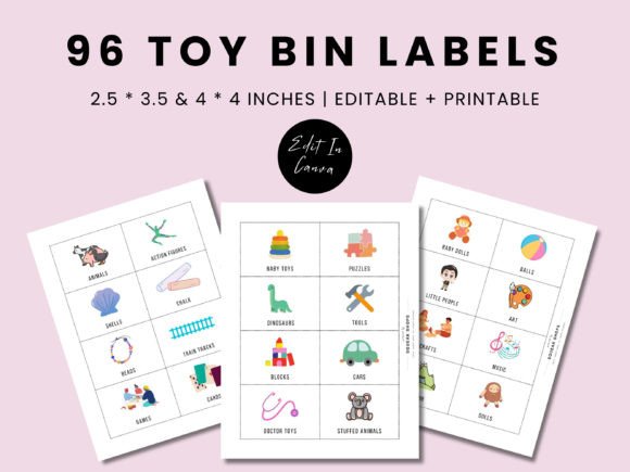 Kids Toy Room Organization Labels