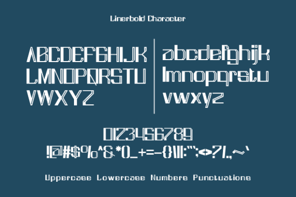 Linerbold Font PNG with transparent background - Preview 1