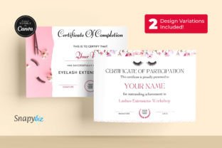 Lash Certificate of Completion Template Graphic by SnapyBiz · Creative ...