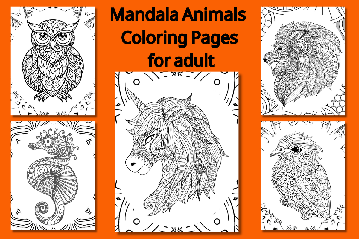 Mandala Animals Coloring Pages