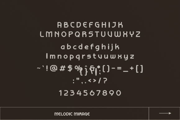 Melodic Mirage Font font preview - 1