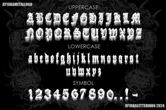 Old Blood Font PNG with transparent background - Preview 1