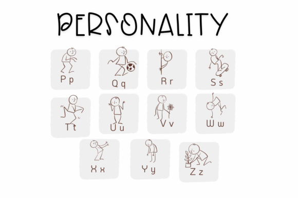 Personality Font PNG with transparent background - Preview 2