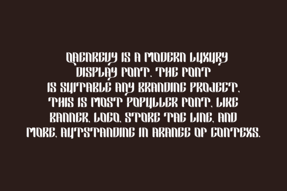 Qaenrevy Font PNG with transparent background - Preview 1