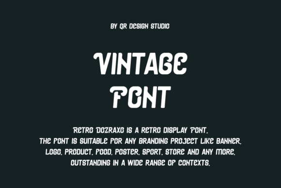 Retro Dozraxo Font PNG with transparent background - Preview 2