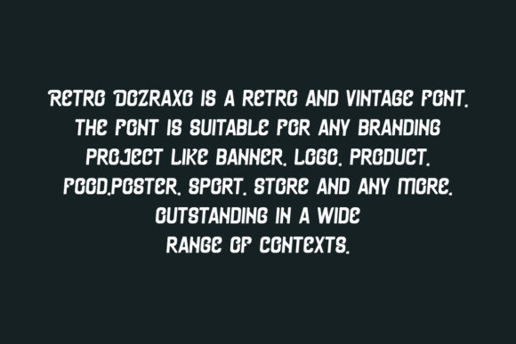 Retro Dozraxo Font PNG with transparent background - Preview 4