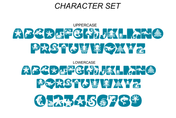 Sea Font PNG with transparent background - Preview 2