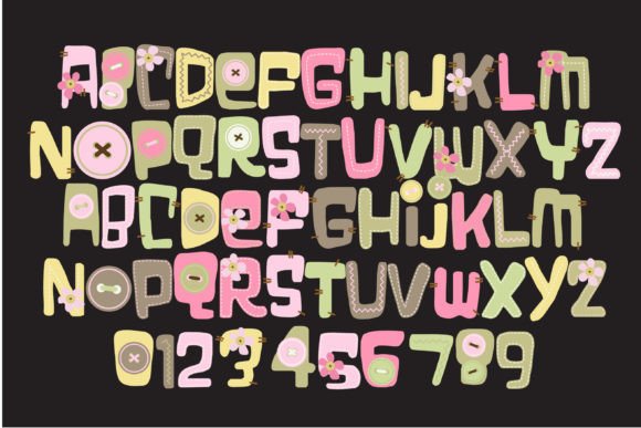 Sew Motherly Font PNG with transparent background - Preview 1