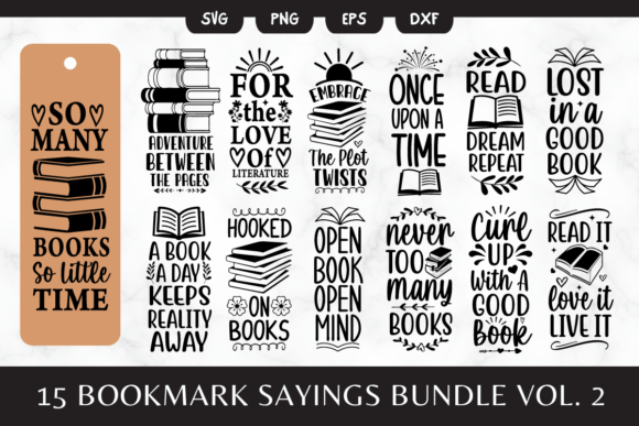15 Bookmark SVG | Book Lovers Sayings 2