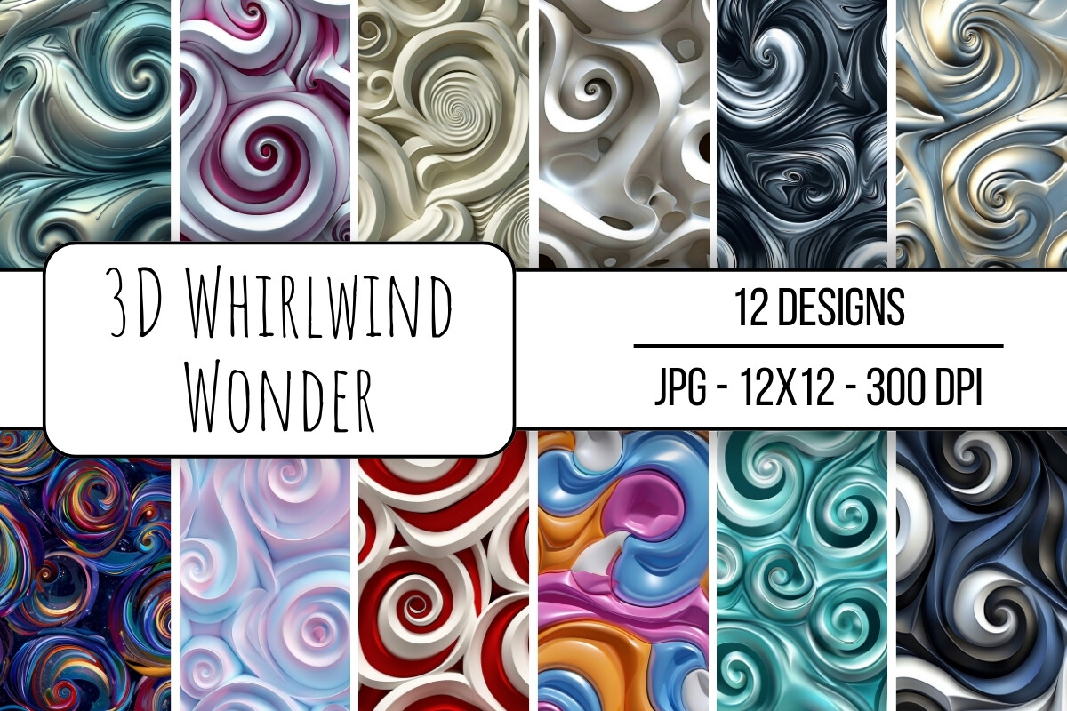 3D Whirlwind Wonder Graphic by Juniper Moon · Creative Fabrica