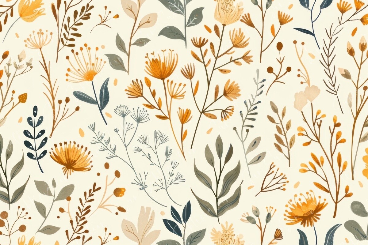 Botanical Pattern Graphic by Sun Sublimation · Creative Fabrica