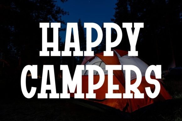 Camping Stickers Font - Preview 1