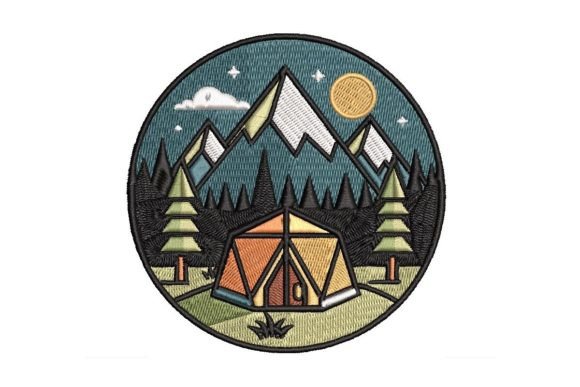 Campsite #4 Embroidery Design
