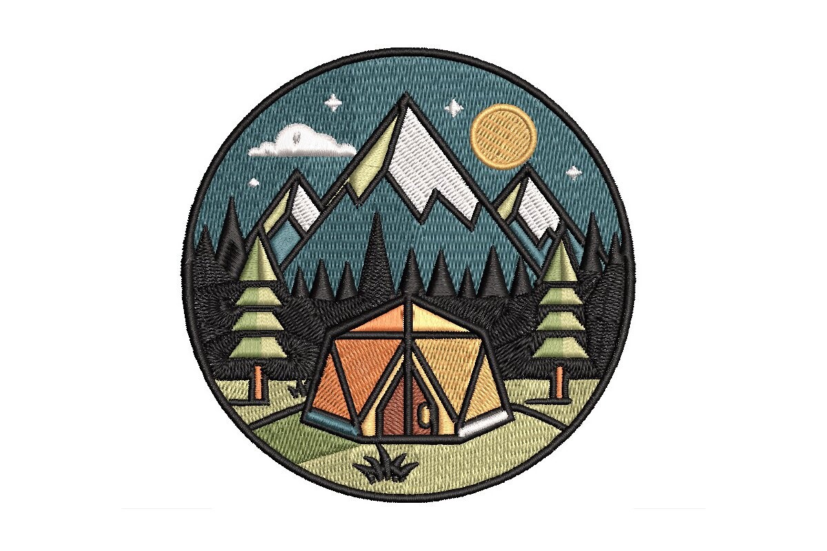 Campsite #4 Embroidery Design