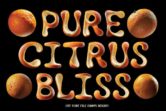 Citrus Font PNG with transparent background - Preview 1