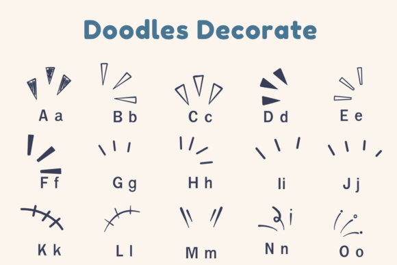 Doodles Decorate Font - Preview 1