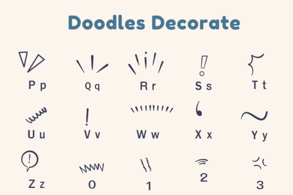 Doodles Decorate Font - Preview 2