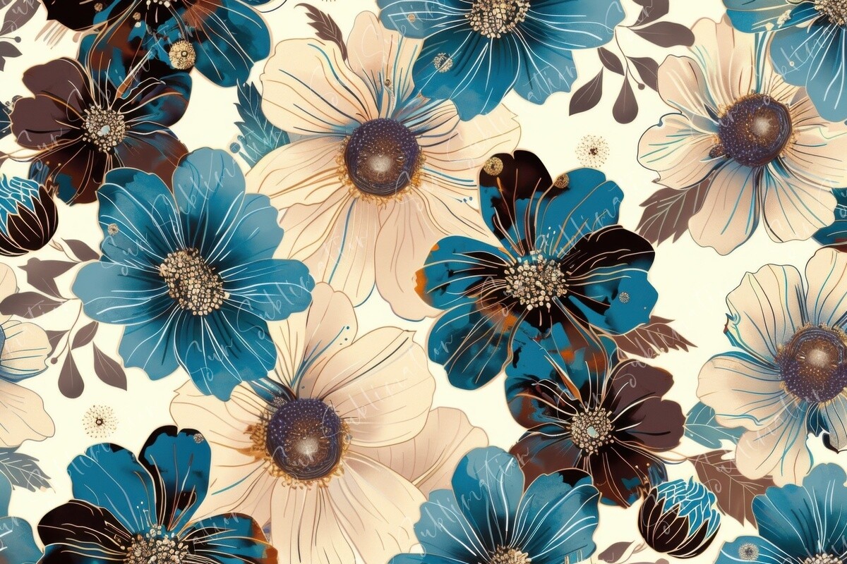 Floral Pattern Graphic by Sun Sublimation · Creative Fabrica