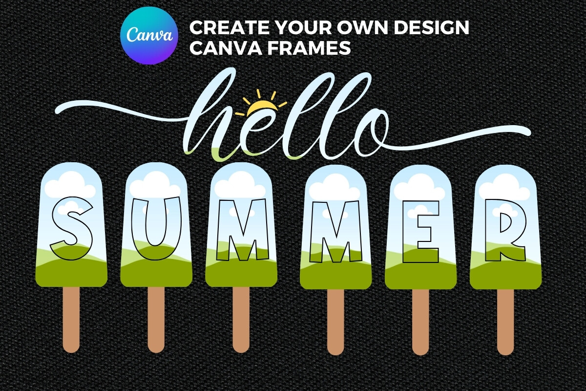 Hello Summer Canva Frame Template