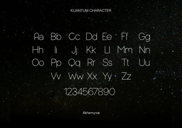 Kuantum Font PNG with transparent background - Preview 1