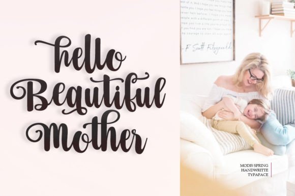 Modis Spring Font PNG with transparent background - Preview 2