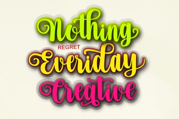 Modis Spring Font PNG with transparent background - Preview 3