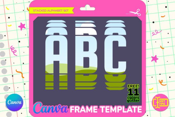 Reflex Stacked Alphabet Canva Frame