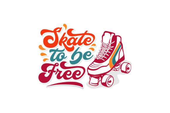 Retro Roller Skates Logo Design