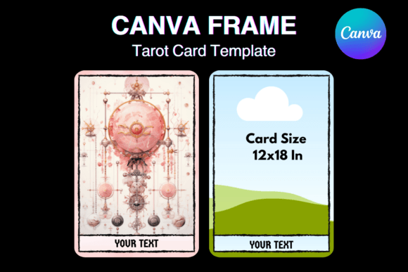 Tarot Card Canva Frame Editable Template