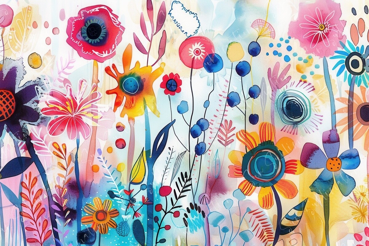 Vibrant Floral Abstract Graphic by Sun Sublimation · Creative Fabrica