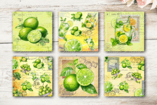 Vintage Lime Scrapbook Paper Graphic by Nelly imy · Creative Fabrica