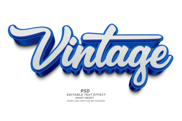 Vintage PSD 3D Editable Text Effect Graphic Layer Styles By TrueVector